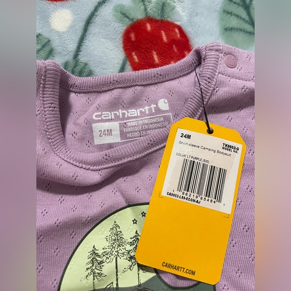NWT Baby Girl Carhartt Purple Onesie - Picture 3 of 5